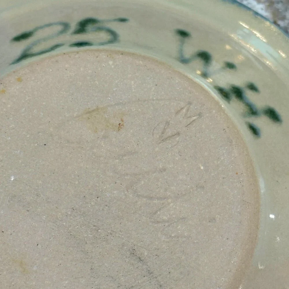 MV Studio Art Pottery Bowls Stoneware Handmade Artist Signed Set of 2 - 6.5 Inch